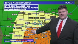 DFW weather: Latest on timing and what to expect as severe weather is possible on Monday