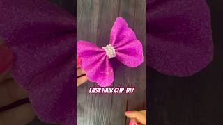 DIY hair clip /beautiful hair clip handmade hair clip /glitter paper hair clip bow@crafty babe