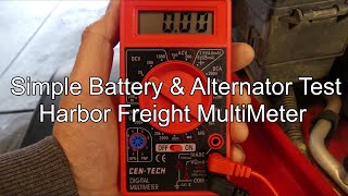 How to check Battery \u0026 Alternator using Multimeter from Harbor Freight DIY Diagnostic