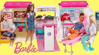 Barbie Care Clinic Ambulance Hospital Unboxing Set Up Play Barbie Doctor Careers Role Model