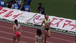 福島千里選手のスタート練習(布勢ｽﾌﾟﾘﾝﾄ2018GP女子100m予選3組2018.6.3)