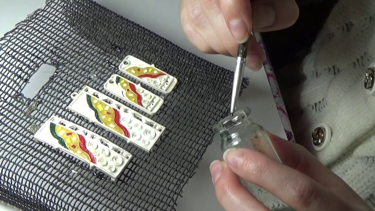 Jewelry making process. Enamel making.