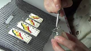 Jewelry making process. Enamel making.