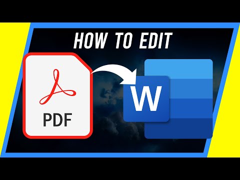 How to Edit a PDF File in Word