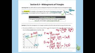 GEO A Module 8:4 “The Triangle Midsegment Theorems” (new 2025)