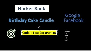 Birthday Cake Candles | HackerRank | Code | Best Explanation | Python