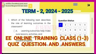 ENNUM  EZHUTHUM,  TRAINING, TERM- 2, CLASS (1-3), QUIZ  QUESTION  AND  ANSWERS.