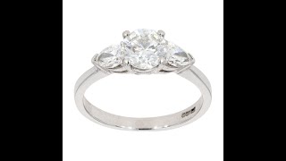 Platinum 1.50ct Diamond Trilogy Ring