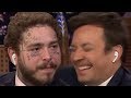 post malone listens to jimmy fallon's terrible new song