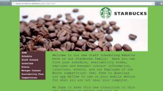 Starbucks Employee Scheduling Instruction Video