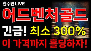 [어드벤처골드 코인] 긴급! 최소 300% 폭등! 이 가격까지 홀딩하자!