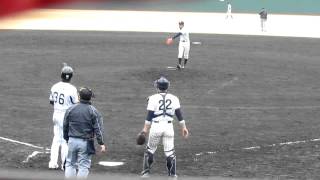 平成24年3月4日　4回裏　金田　交流試合　大阪学院大学戦（鳴尾浜）