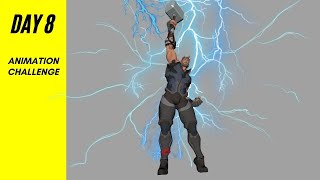 Thor Calls Lightning pt. 1 | 28 Day Animation Challenge - Day 8