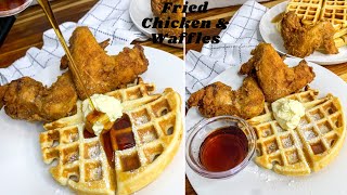How to make Fried Chicken & Waffles|| Crispy Fried Chicken|| Fruity Pebble Waffles||