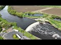 nottingley weir wakefield west yorkshire drone flyover