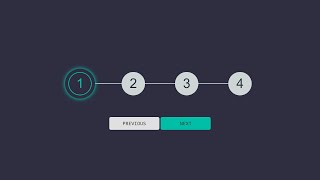Glowing Responsive Steps/Progress Bar/Pagination with Navigation Buttons (HTML, CSS, JavaScript)