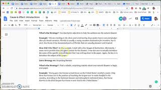 Cause & Effect Drafting, Part 1