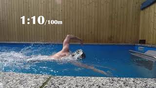 Pace Comparison Swimming At 1:40 Vs 1:10 per 100m 🏊‍♂️🏊‍♀️