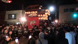 2023年 半田市 成岩神社例大祭本祭 成岩第四区 北村成車（善六角曳き別れ）