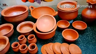 நான் வாங்கிய மண் பாத்திரங்கள் Shopping Haul || பழமை தேடல் ||  Mud Pots Varieties || Be Proud Mommys