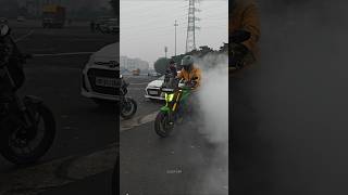 DOMINAR 400 POWER BURNOUT ☠️😱 #suparbike #trending  #rider #dominar400 #shorts #burnout