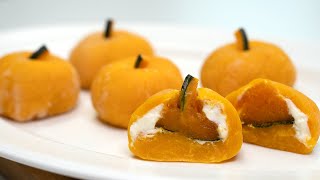 엄마도 인정한 단호박 크림치즈 찹쌀떡 ㅣ Sweet Pumpkin Cream Cheese chapssaltteok ,glutinous rice cake, mochi