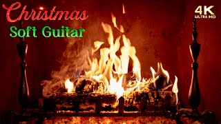 🔥 Soft Acoustic Guitar Christmas Music by the Fireplace