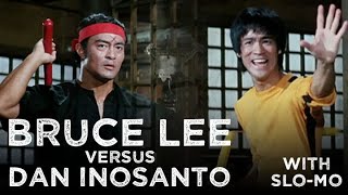 Bruce Lee versus Dan Inosanto from the 'Game of Death' with Slo-Mo.