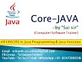 Java Programming Errors #8 || Java Versions & Features || Syntax, Sematic, Lexical, Runtime Errors