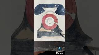 Antique telephone colour painting !! #shorts #ytshorts #zeroart #youtubeshorts