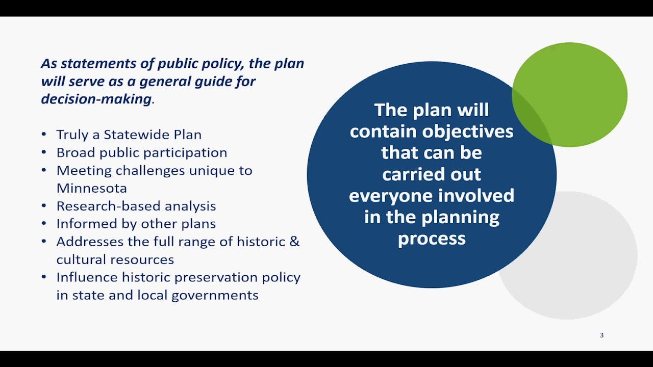 Statewide Historic Preservation Plan Background - YouTube