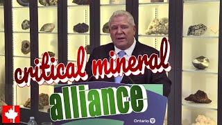 Ontario Premier touts new alliance to build American and Canadian critical mineral supply chains