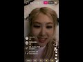 blackpink rosÉ instagram live 201128