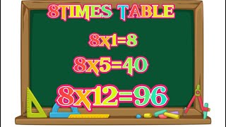 8 times table |multiplication of 8