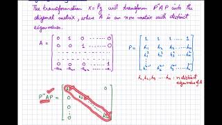 73. Diagonalization of a Matrix -- (SSA-2)