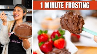 ONE MINUTE CHOCOLATE FROSTING! Keto Frosting For Desserts, Cakes, Cupcakes, & More
