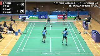 DIGEST【全日本総合2020】WD準々決勝 中西貴映/岩永鈴(日本ユニシス) vs 福島由紀/廣田彩花(丸杉Bluvic)