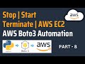 EC2 Operations Stop Start Terminate AWS EC2 with Python Boto3 | AWS Boto3 Automation with Python