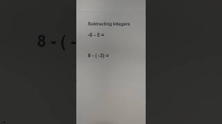 Subtracting Negative Integers