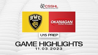 BWC Academy vs OHA U15 Prep 11/03 | CSSHL Highlights