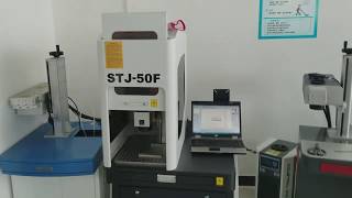 2021 New Design 50W Fiber Laser Engraver for Metal with Enclosures STJ-50F