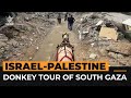 Donkey cart tour shows destruction in south Gaza | AJ #shorts