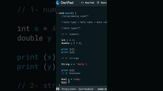 Boolean DataType #boolean #datatypes #dart #programming #language #flutter