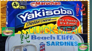 Sardines recipe 🥡🍲 with Maruchan yakisoba Japanese Noodles on a busy day