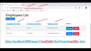 Spring Boot Thymeleaf CRUD Database Real-Time Project - PART 7 | Sorting with Spring Data JPA
