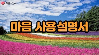 마음을 수선하기 위해서는 마음의 작동 원리를 알아야 할 것이다. / 마음 사용설명서