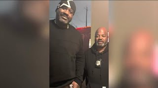 Shaq turns traffic stop into intro for NBA on TNT