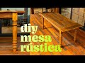 DIY - MESA RÚSTICA DE MADEIRA