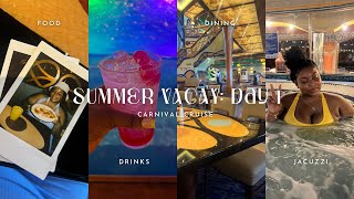 SUMMER VACAY: DAY 1💖| carnival cruise! I road trip, dining, drinks, pool fun, etc... I ShaNelParis