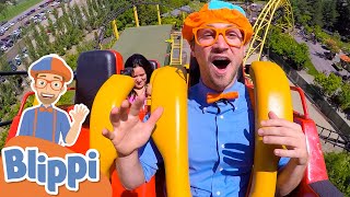 Blippi Visits A Theme Park! | Learn With Blippi For Kids! | Educational Videos For Toddlers